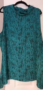 Sleeveless Blouse with Mock Turtleneck